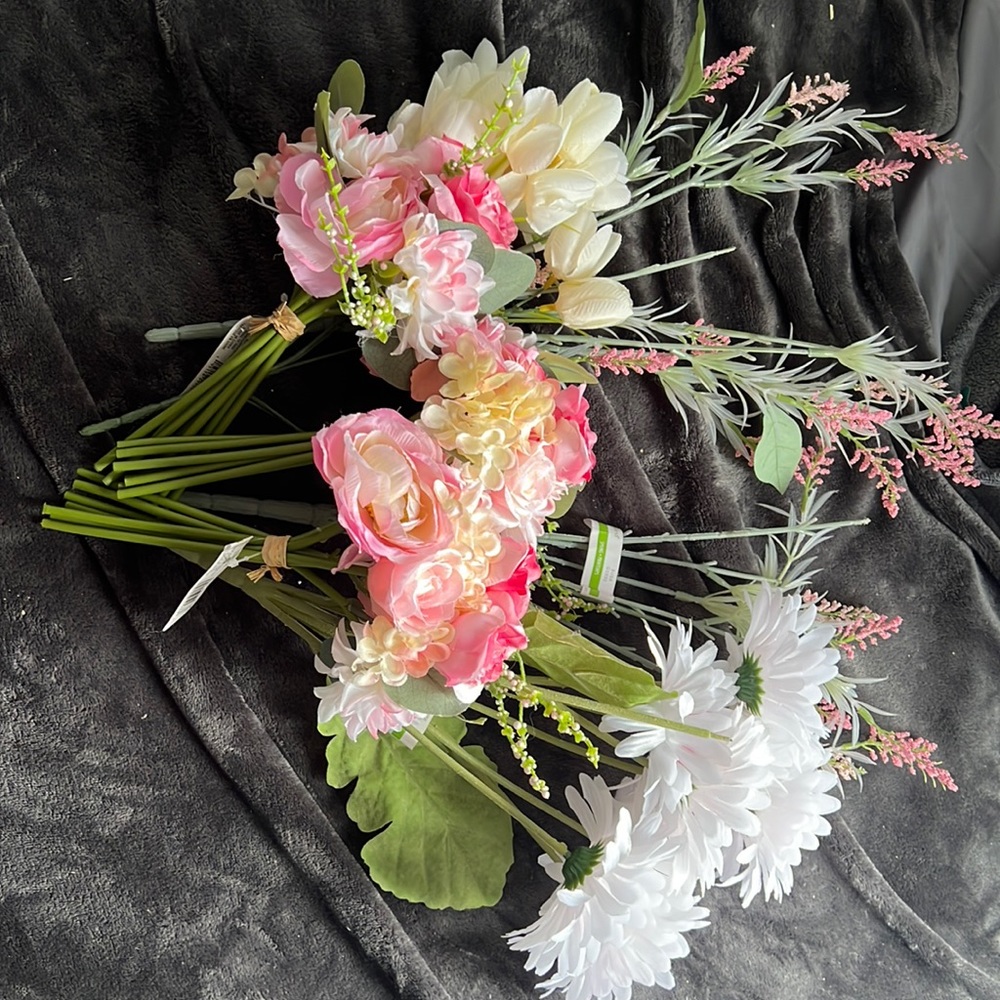 Pink and White Flowers